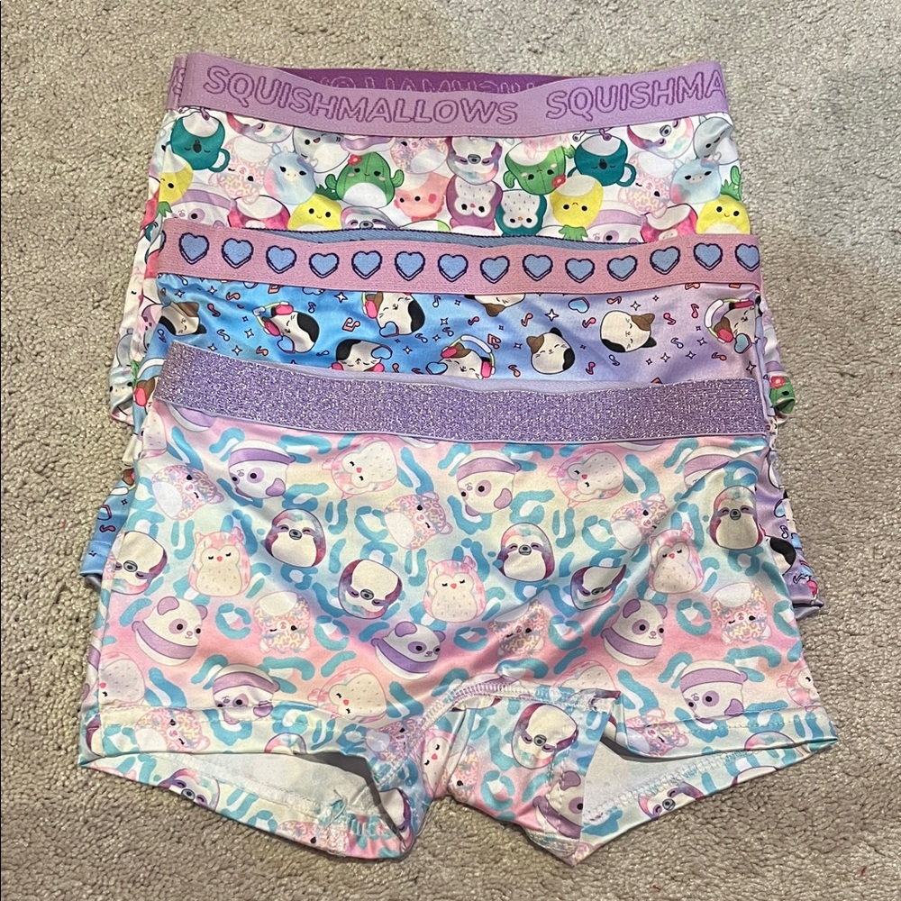 Squishmallows Kids Underwear Set - Pink, Blue, Purple